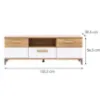 Obrazek Szafka RTV Snobi Sb01 Dąb Craft/Biel Alpejska