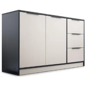 Komoda Duarte 2d3s Kaszmir / Czarny