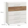 Obrazek Komoda Masilia 5sz Biała 11012122