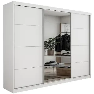 Szafa Palermo 250 biały + lustro