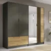 Obrazek Szafa Rimini 4d2s Szary/Dąb Artisan