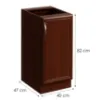 Obrazek Szafka kuchenna Sycylia D40 P orzech milano