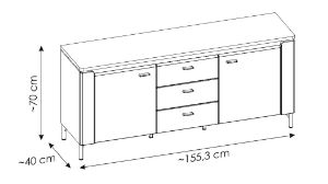 Obrazek Komoda RTV Lazio 2D3S LAZF01