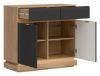 Obrazek Komoda dwudrzwiowa Milton ML02 z szufladami antracyt