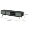 Obrazek Szafka RTV 160 Alsy 9 Aloes/Antracyt