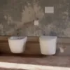 Obrazek Bateria bidetowa Y miedź szczotkowana