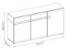 Obrazek Komoda trzydrzwiowa z szufladami Linate 3D-2S TYP 40