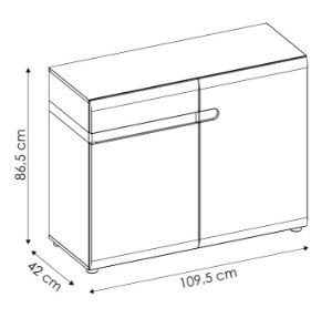 Obrazek Komoda dwudrzwiowa Linate 2D-1S TYP 35