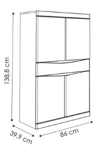 Obrazek Komoda czterodrzwiowa z szufladami Summer 4D-1S TYP 30