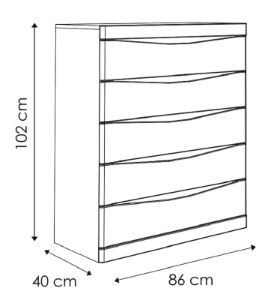 Obrazek Komoda z szufladami Summer 5S TYP 34