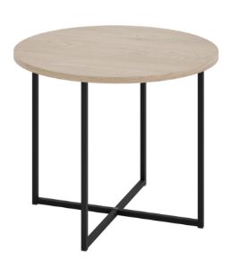 Stolik okrągły Alto 60 cm dąb cremona/czarny