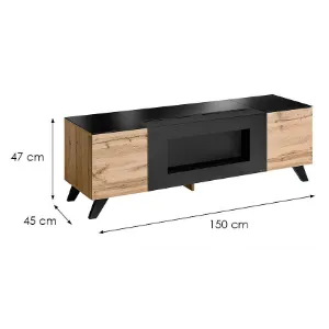 Obrazek Szafka RTV Thin Wotan/Biokominek