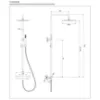 Obrazek System natryskowy z deszczownicą i baterią termostatyczną Y czarny
