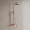 Obrazek System natryskowy z deszczownicą i baterią termostatyczną Y miedź