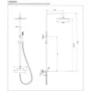 Obrazek System natryskowy z deszczownicą i baterią termostatyczną Y biały mat
