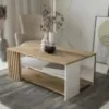 Obrazek Stolik okolicznościowy prostokąt 60x110 Zaandam biały/artisan
