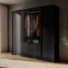 Obrazek Szafa Kelly 4D RM czarny z led