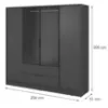 Obrazek Szafa Kelly 4D RM grafit z led