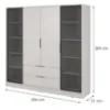 Obrazek Szafa Kelly 4D RD cashmere z led