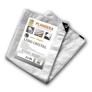 Plandeka zbrojona Leno Cristal 2 x 3m, 100g – przezroczysta