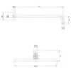 Obrazek Deszczownica z ramieniem Slimline Ø25 cm złota