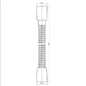 Obrazek Wąż prysznicowy 150 cm czarny