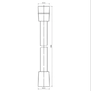 Obrazek Wąż prysznicowy 150 cm czarny