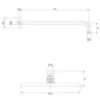 Obrazek Deszczownica z ramieniem Slimline Ø25 cm miedź szczotkowana