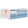Obrazek Łóżko dziecięce Babydreams+SZ+M niebieski 80x180 balonik