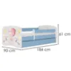 Obrazek Łóżko dziecięce Babydreams+SZ+M niebieski 80x180 balonik