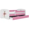 Obrazek Łóżko dziecięce Babydreams+SZ+M różowy 80x180 baletnica