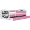 Obrazek Łóżko dziecięce Babydreams+SZ+M różowy 80x160 auto