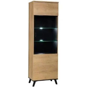 Witryna 2 prawa John dąb lefkas/czarny