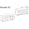 Obrazek Komoda Novado 2nv 180 Biały Klasyczny