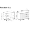 Obrazek Komoda Novado 3nv 110 Biały Klasyczny