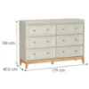 Obrazek Komoda Windsor 3w 135 Kashmir/Dąb Naturalny
