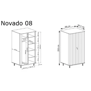 Obrazek Szafa Novado 8nv Clay Gray