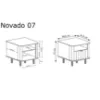 Obrazek Szafka Nocna Novado 7nv Clay Gray