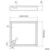 Obrazek Brodzik prostokątny Astrix 80x120x16 biały struktura AQM4738BST