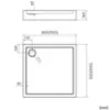 Obrazek Brodzik kwadratowy Astrix 90x90x16 czarny struktura AQM4731CST