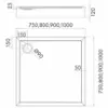 Obrazek Brodzik kwadratowy Black Mat 80x80x12 Espera Plus AQM4630CMG