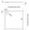 Obrazek Brodzik kwadratowy Black Stone 80x80x12 Espera Plus AQM4630CST