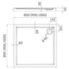 Obrazek Brodzik kwadratowy Black Stone 90x90x5 Espera AQM261CST