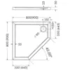 Obrazek Brodzik pięciokątny Caspar New Black Stone 80x80x5 - 3.2397/C/St