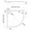 Obrazek Brodzik półokrągły 80x80x12 R55 Espera Plus AQM4633