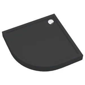 Obrazek Brodzik półokrągły Black Mat 90x90x12 R55 Espera Plus AQM4634CMG