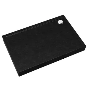 Obrazek Brodzik prostokątny Black Stone 80x120x12 Espera Plus AQM4638CST