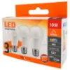 Obrazek Żarówki LED A60 10W E27 800LM 2700K (3-PACK)