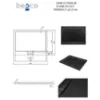 Obrazek Brodzik prostokątny Axim Ultraslim Stone Effect New 100x90 czarny