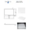 Obrazek Brodzik prostokątny Axim Ultraslim 110x90 biały